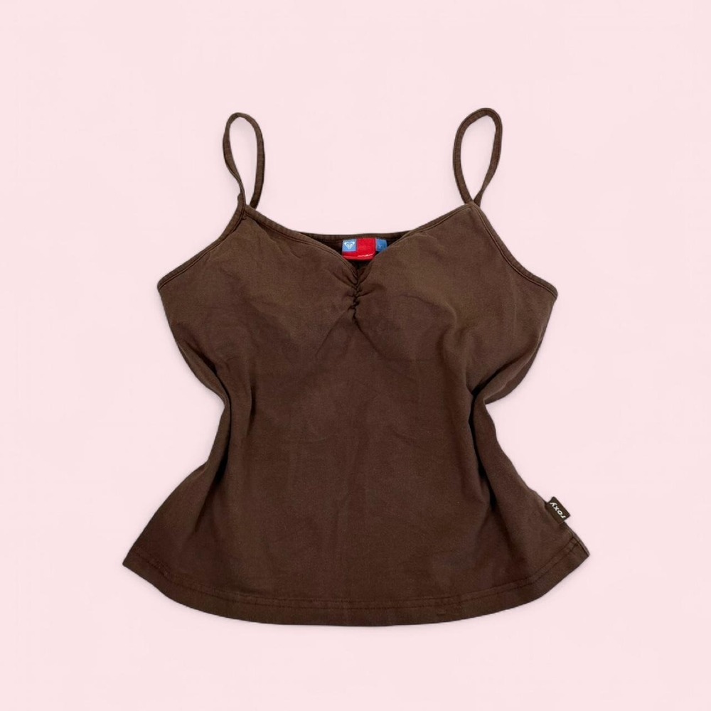 Vintage y2k Roxy brown babydoll camisole tank top